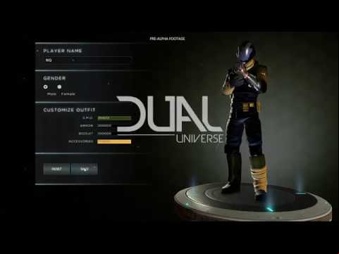 Dual Universe WIP Character Creation Pre-Alpha Video